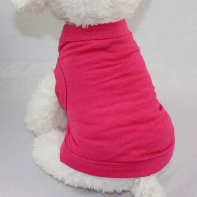Pure Cotton Dog Shirts Puppy Blank Clothes for Small Medium and Large Dogs Soft Thin T-Shirt  Doggy Vest Cat Bottoming T Shirts