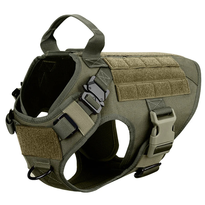 Large Dog Collar Dog Harness And Leash Set Pet Vest Tactical German Shepherd Harnesses For Small Dogs