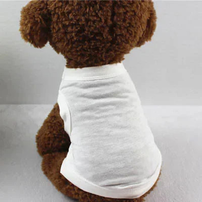 Pure Cotton Dog Shirts Puppy Blank Clothes for Small Medium and Large Dogs Soft Thin T-Shirt  Doggy Vest Cat Bottoming T Shirts