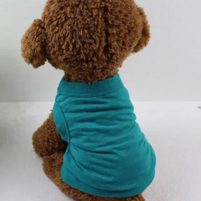 Pure Cotton Dog Shirts Puppy Blank Clothes for Small Medium and Large Dogs Soft Thin T-Shirt  Doggy Vest Cat Bottoming T Shirts